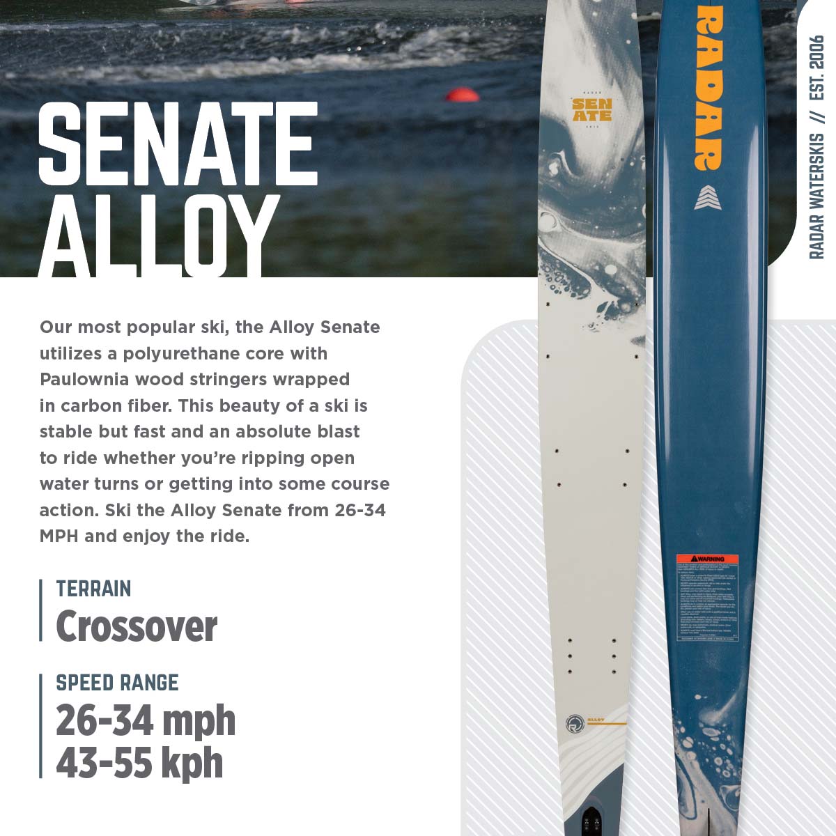 Radar Alloy Senate w/ Vector BOA & BOA ARTP Water Ski Package 2025