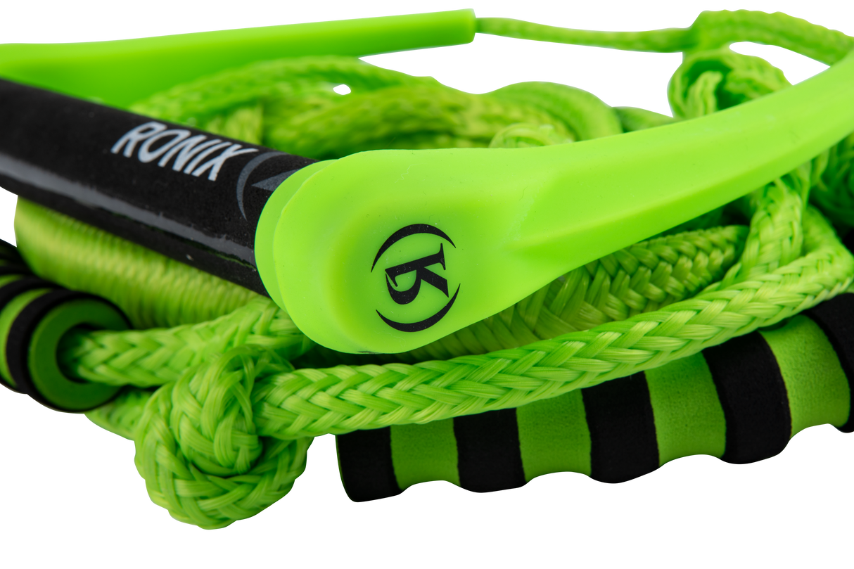 Ronix Silicone Bungee 25' Surf Rope with 11in. Handle in Volt Green