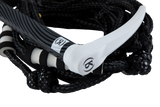 Ronix Silicone Bungee 25' Surf Rope with 11in. Handle in Black/White