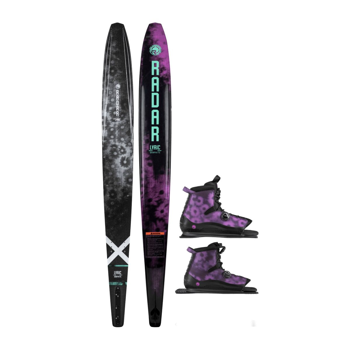 Radar Graphite Lyric w/ Double Lyric Boa Water Ski Package 2022