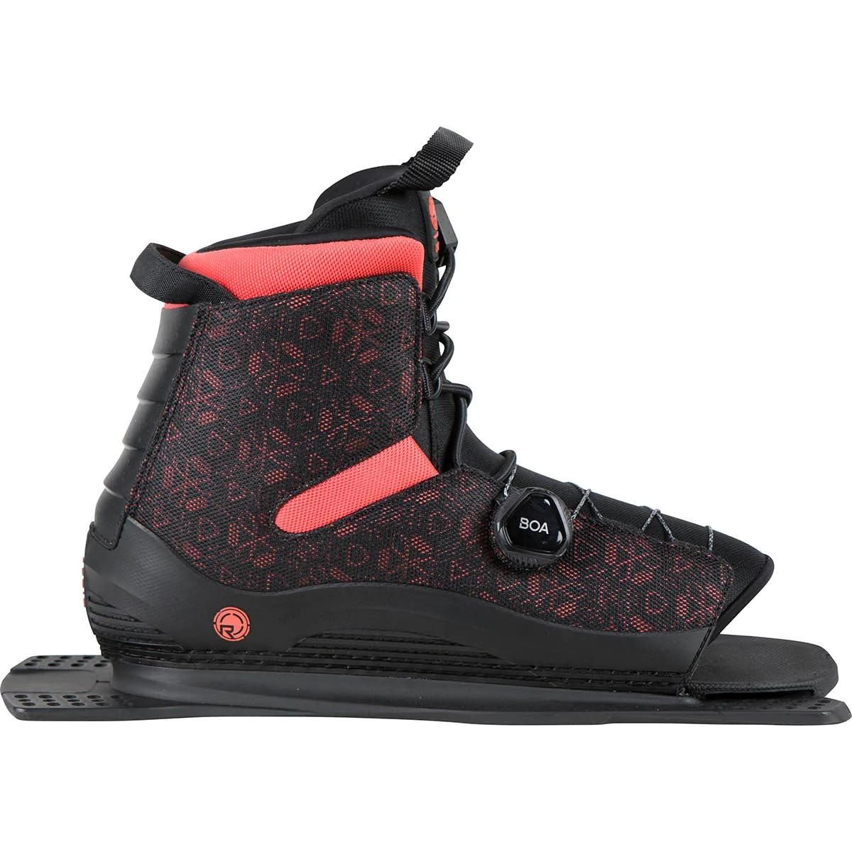 Radar Lyric BOA Rear Water Ski Binding Black / Coral 2021