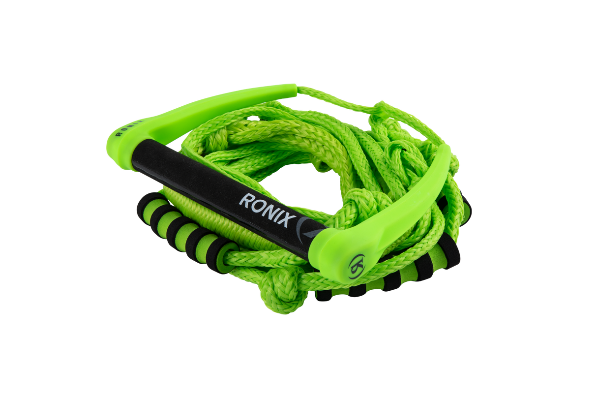 Ronix Silicone Bungee 25' Surf Rope with 11in. Handle in Volt Green