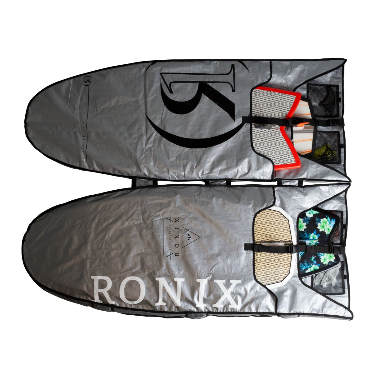 Ronix Bimini Top 4 Board Surf Case - Heather Grey / Orange