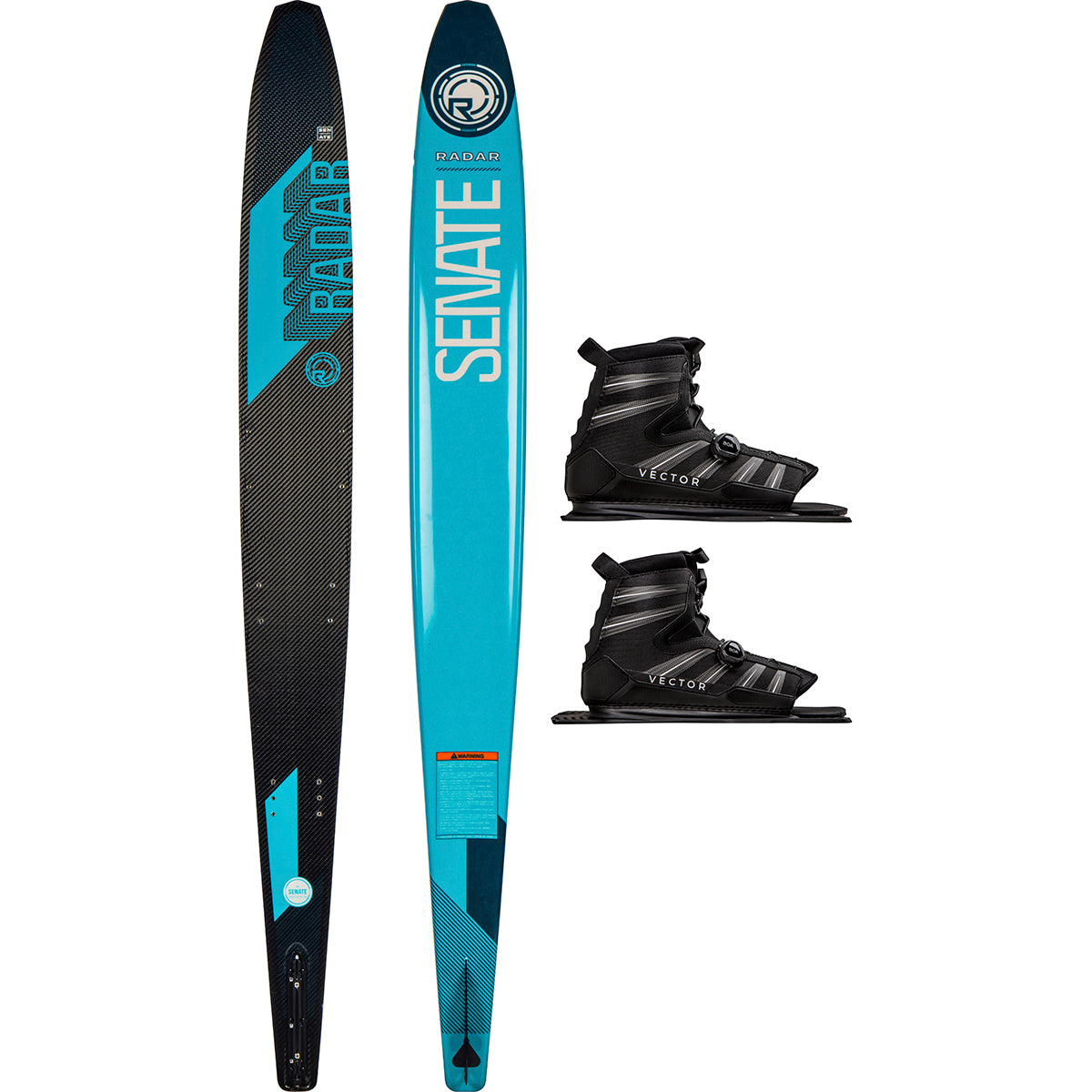 Radar Graphite Senate w/ Double Vector BOA Water Ski Package 2024