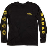 Radar Happy Swerving Long Sleeve Tee in Black