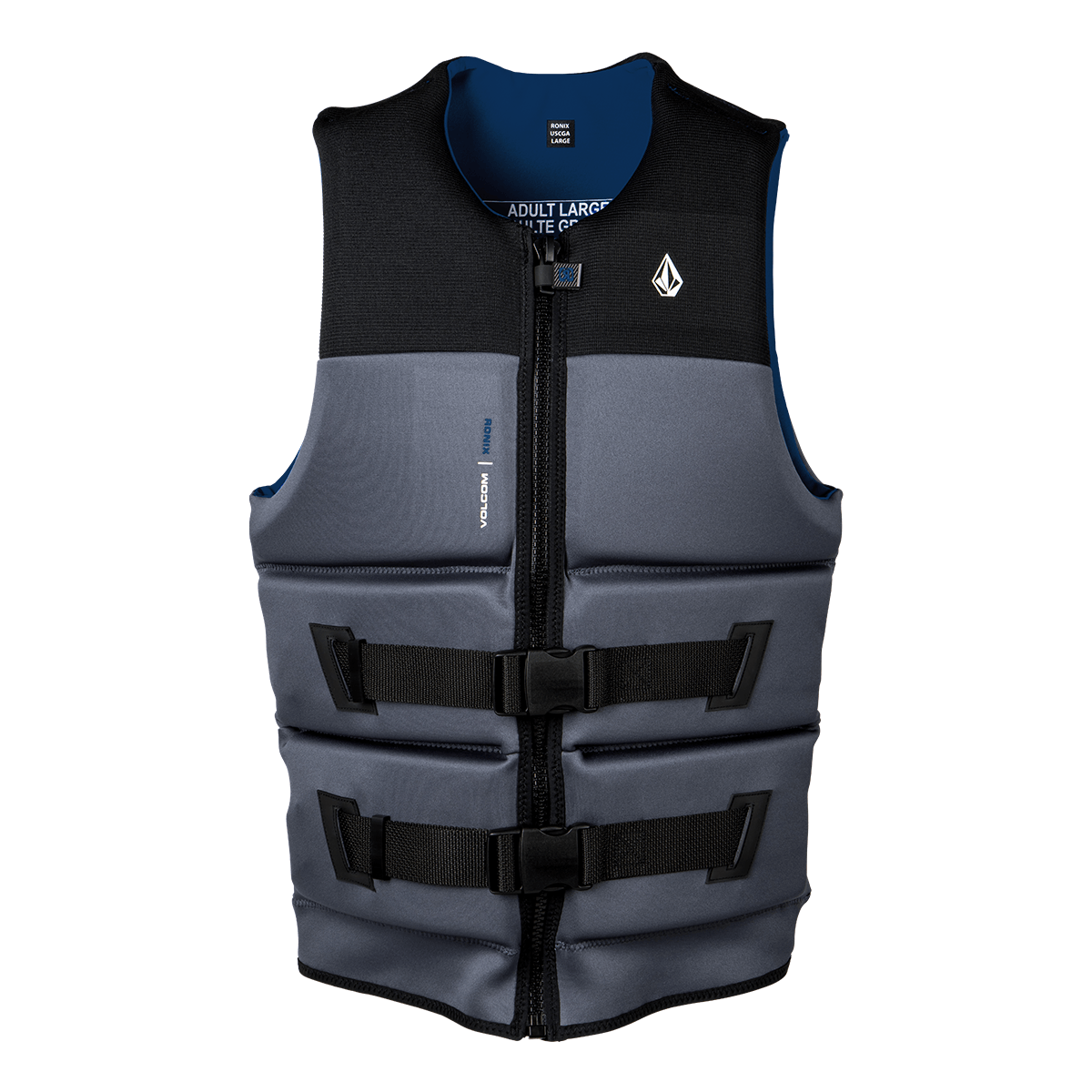 Ronix Volcom Yes CGA Life Jacket in Black / Stone